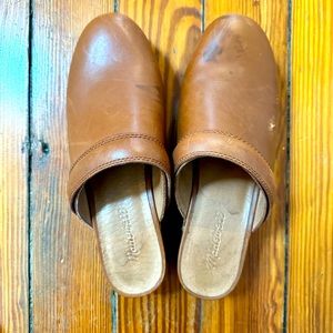 Madewell Brown Leather Clogs, size 7.5